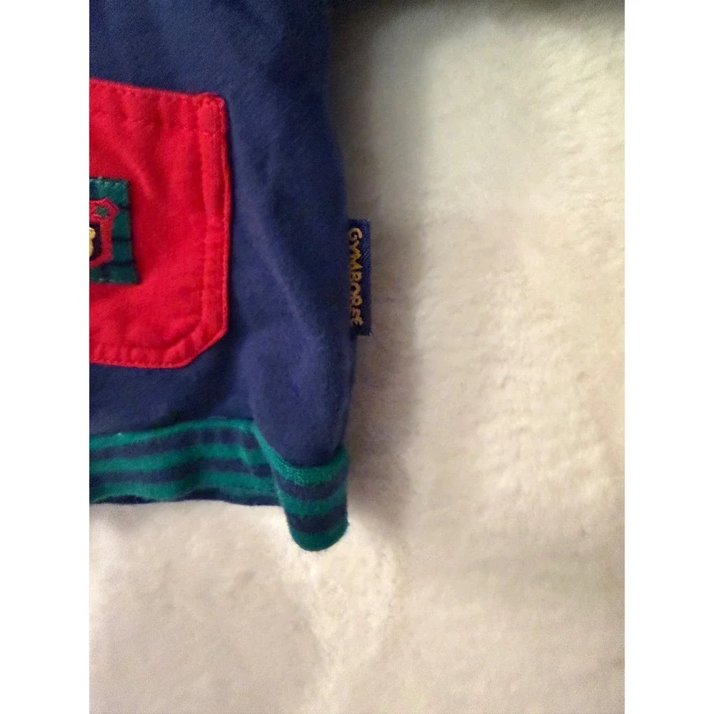 Vintage Gymboree‎ Colorblock Hoodie Jacket Navy Red Green Yellow Newborn Cotton